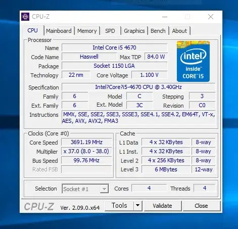 intel i5 4670 데스크탑 PC