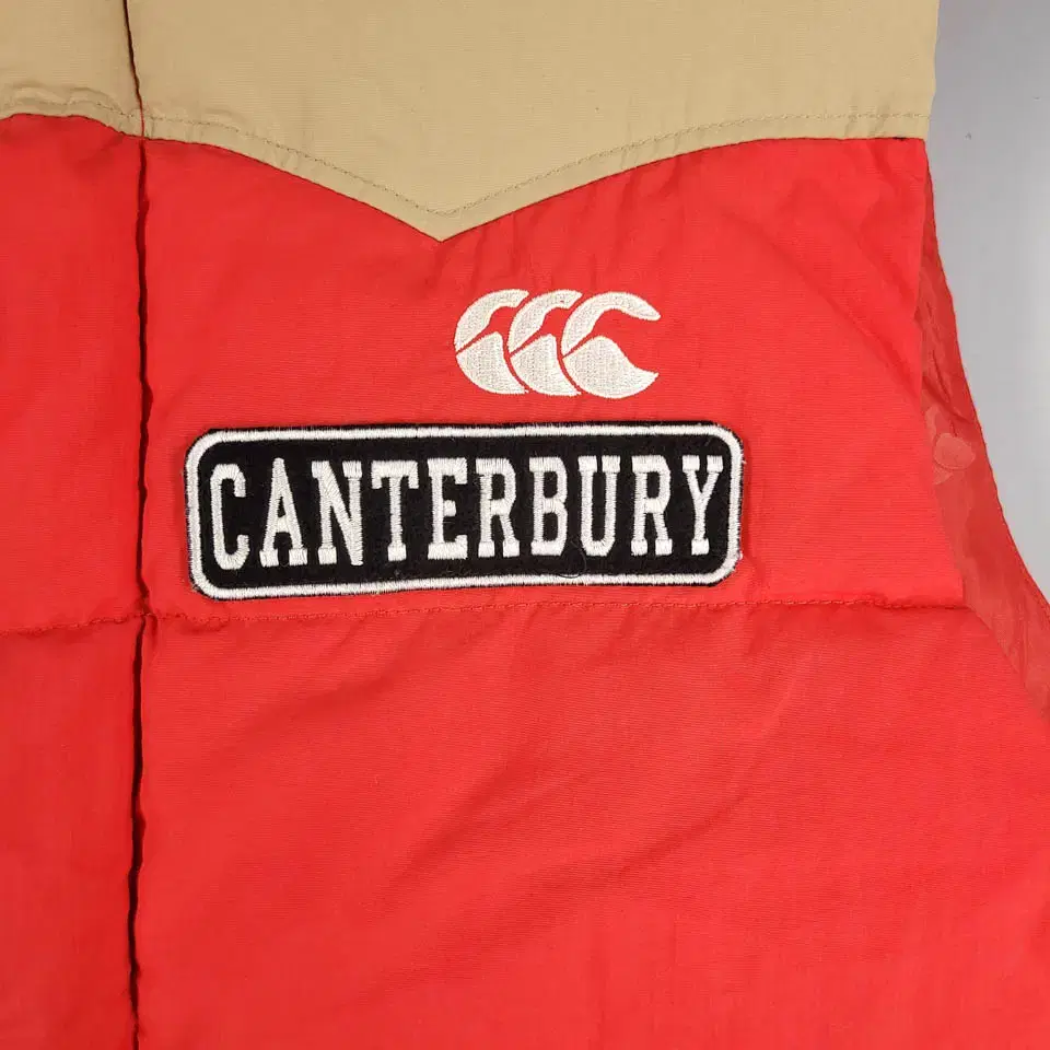 CANTERBURY 캔터베리 JP 레드 베이지 배색 웨스턴타입 패치로고