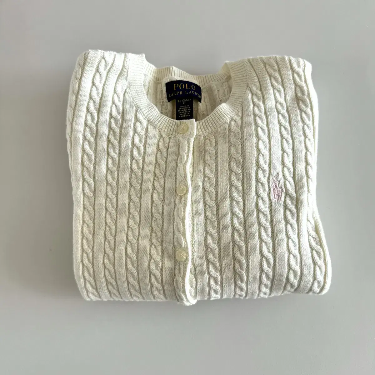 Polo Girls Cardigan Warm White L