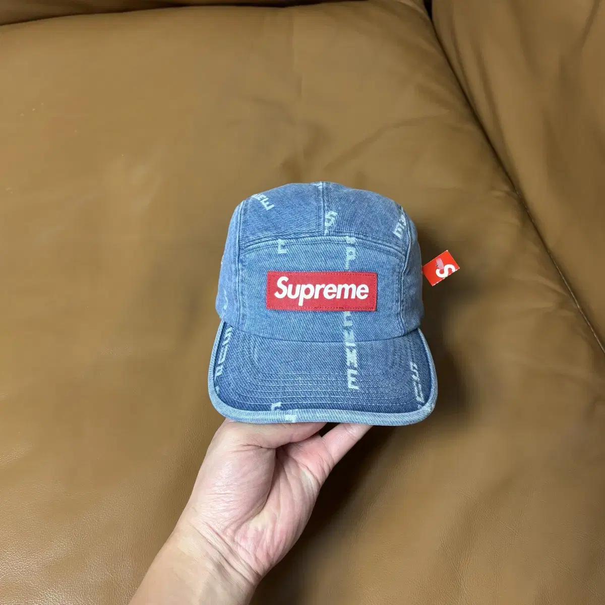 Supreme 슈프림 데님 캠프캡 모자 (Washed Denim)