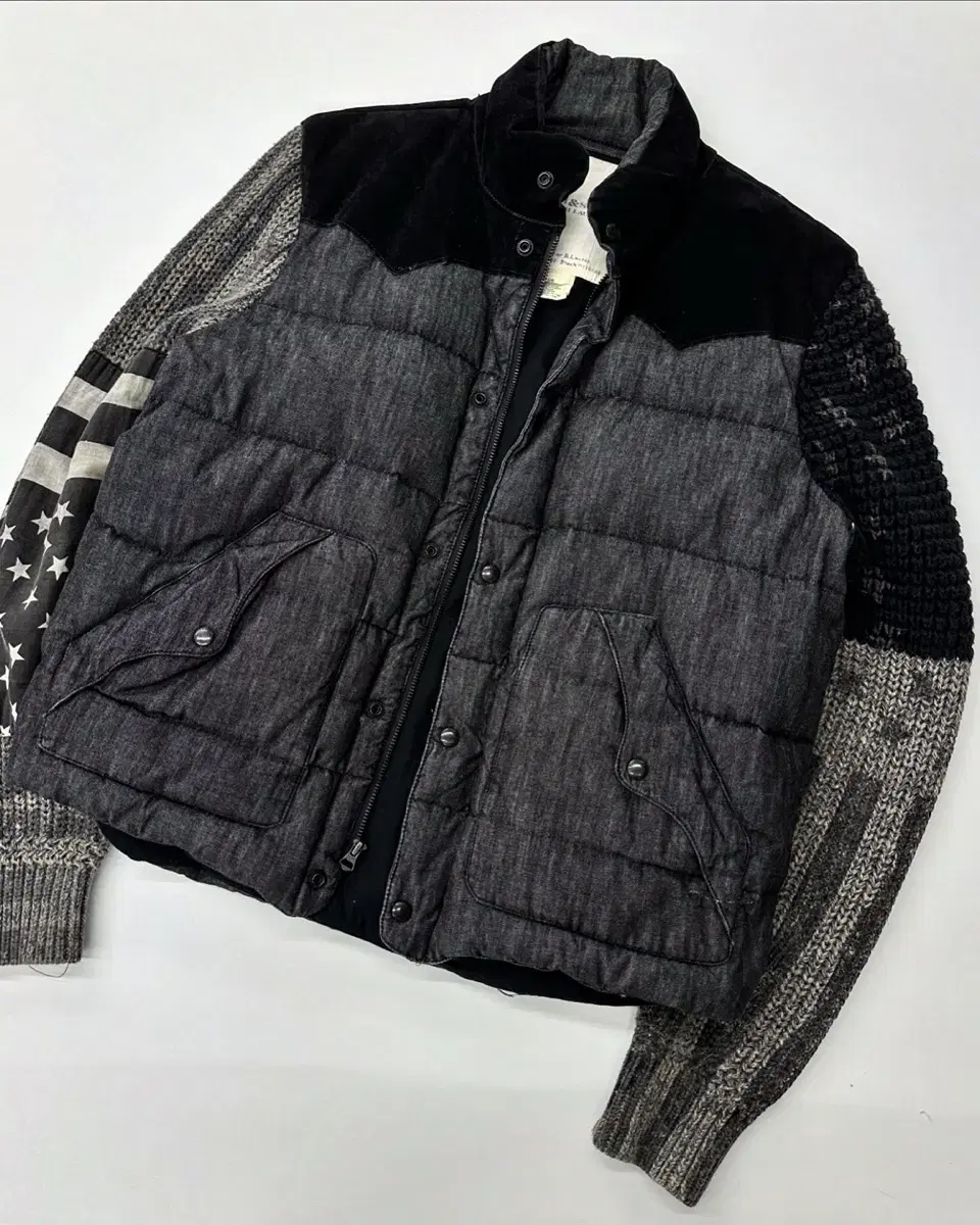 Polo Denim & Supply Black Western Down Knit Vest