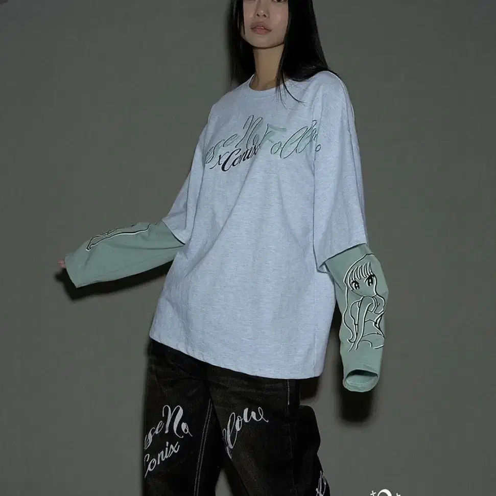 플리즈노팔로우 PNF x CONIX Layered Long Sleeve