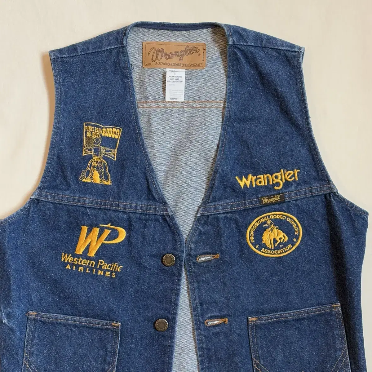 80s WRANGLER 렝글러 데님 웨스턴 베스트 (S / W55)