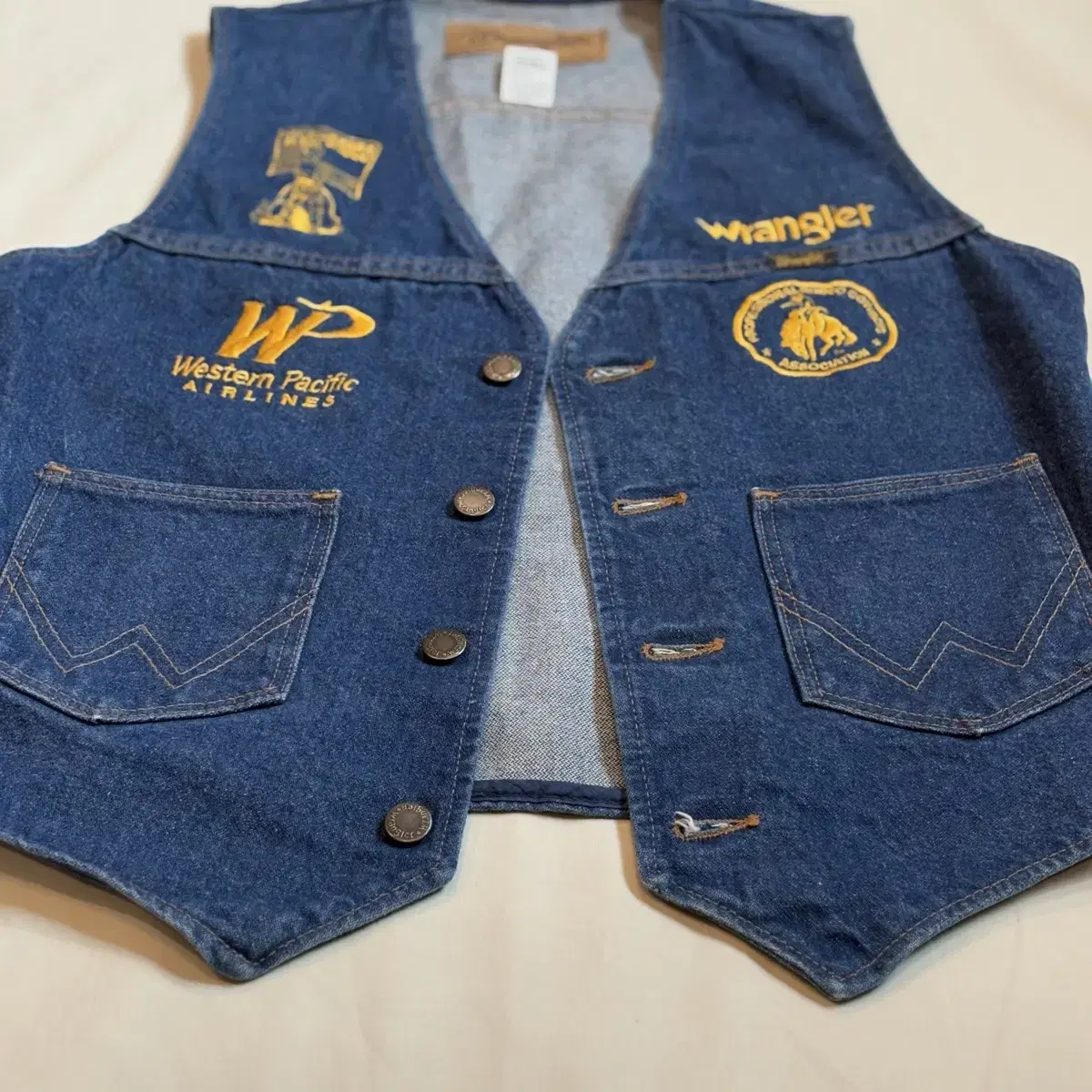 80s WRANGLER 렝글러 데님 웨스턴 베스트 (S / W55)