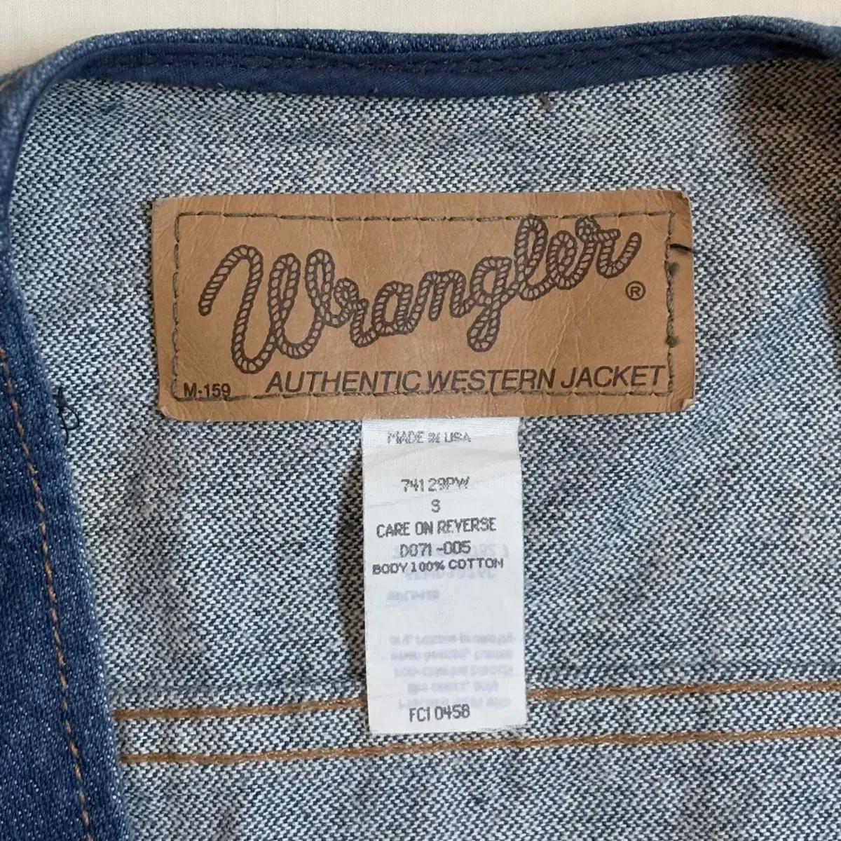 80s WRANGLER 렝글러 데님 웨스턴 베스트 (S / W55)