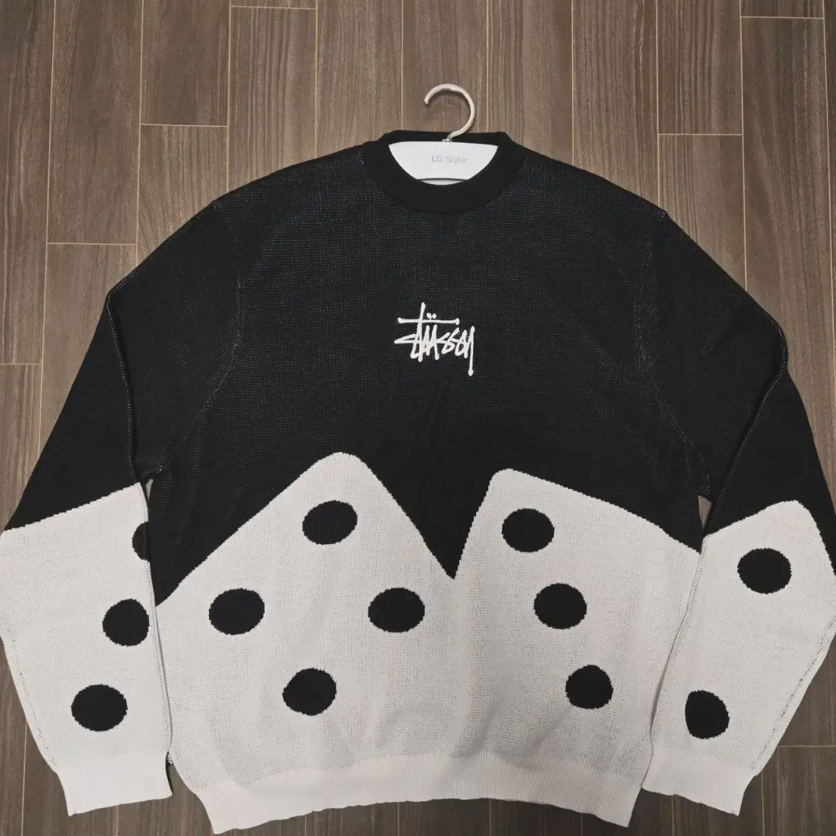 Stussy Dice Fuzzy Crew Black