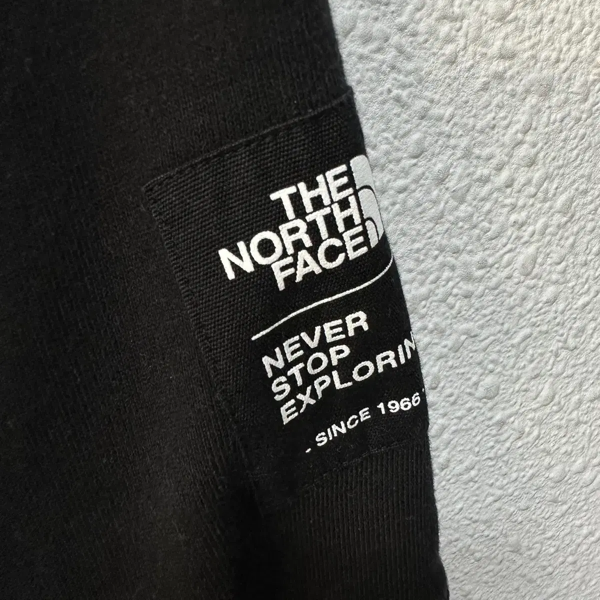 [2XL] 노스페이스 남성 TNF 블랙 패치로고 후드 티셔츠 N4432