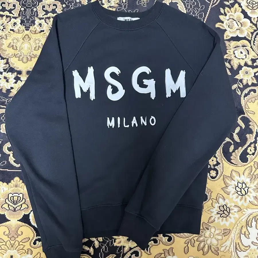 msgm 여성 맨투맨 블랙 S