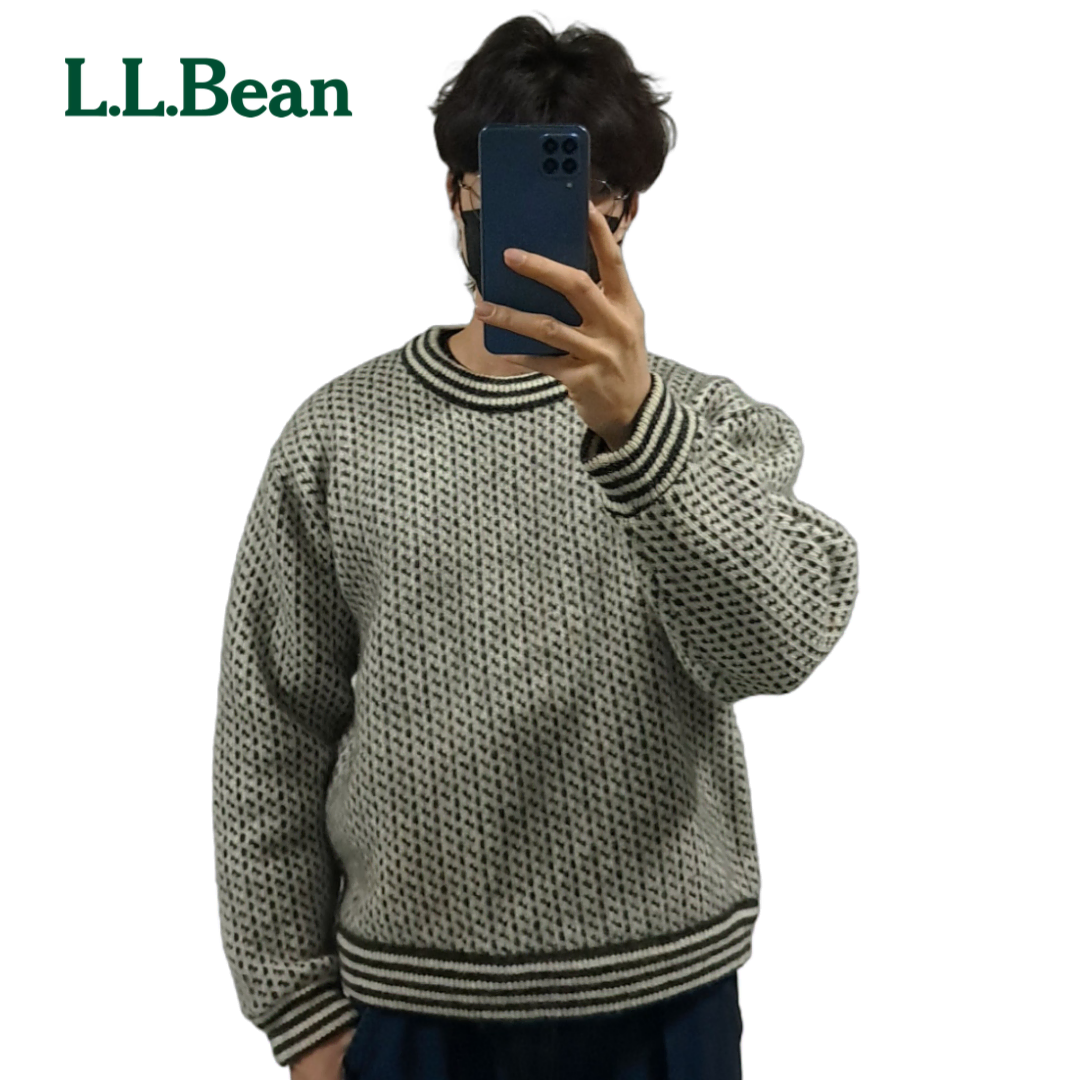 (CS631)XL 엘엘빈 노르웨이 버드아이 니트 스웨터knit