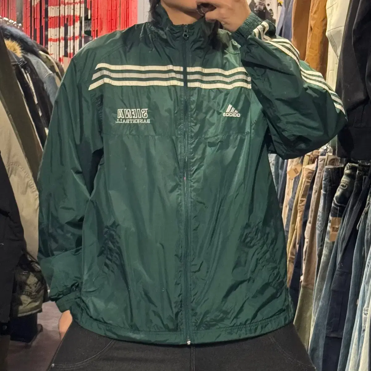 [IM]adidas windbreaker 바람막이 그린