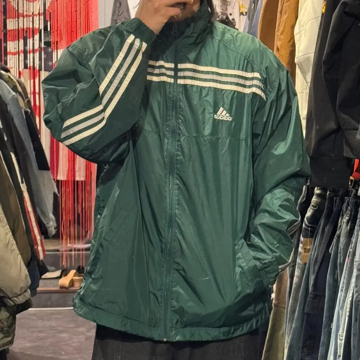 [IM]adidas windbreaker 바람막이 그린