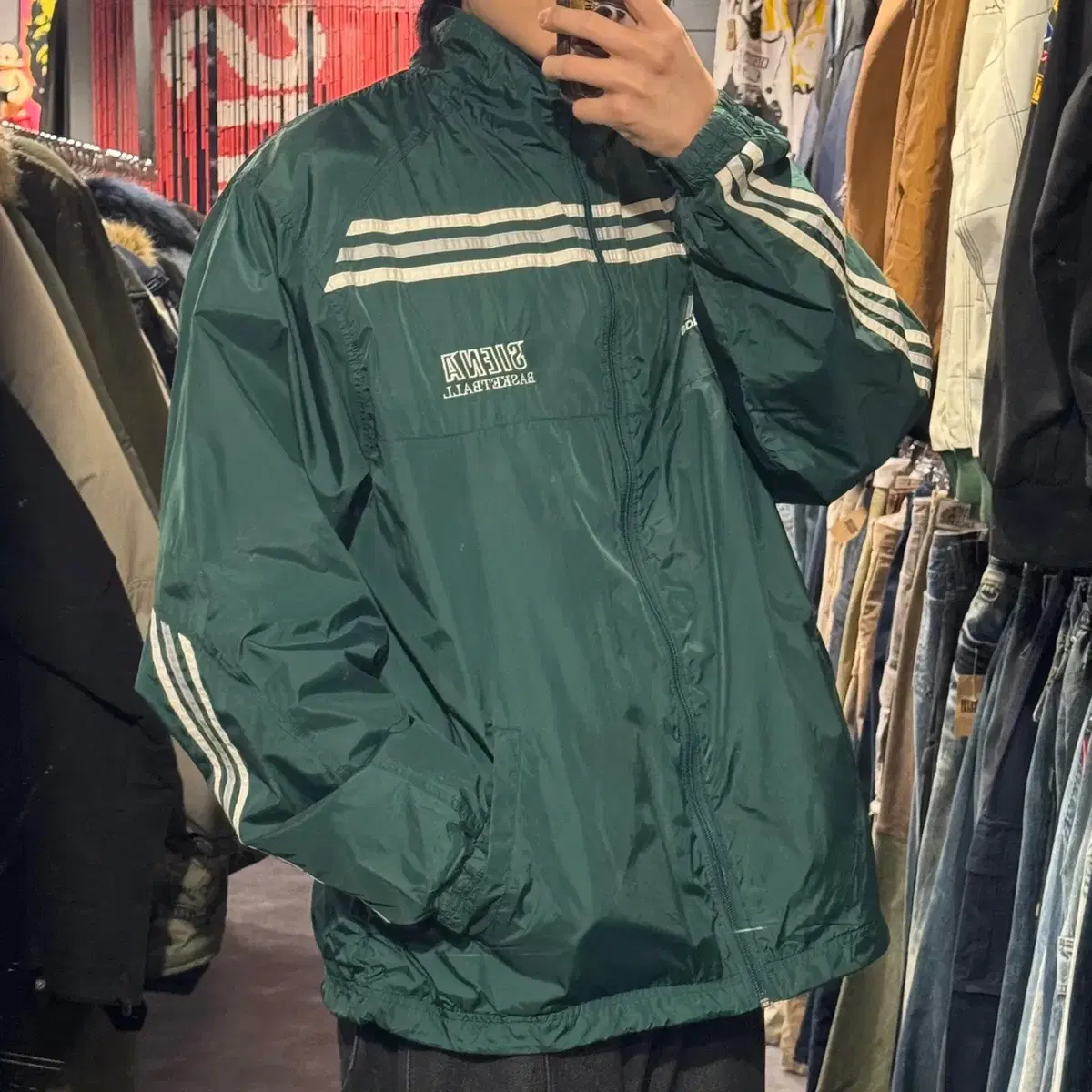 [IM]adidas windbreaker 바람막이 그린