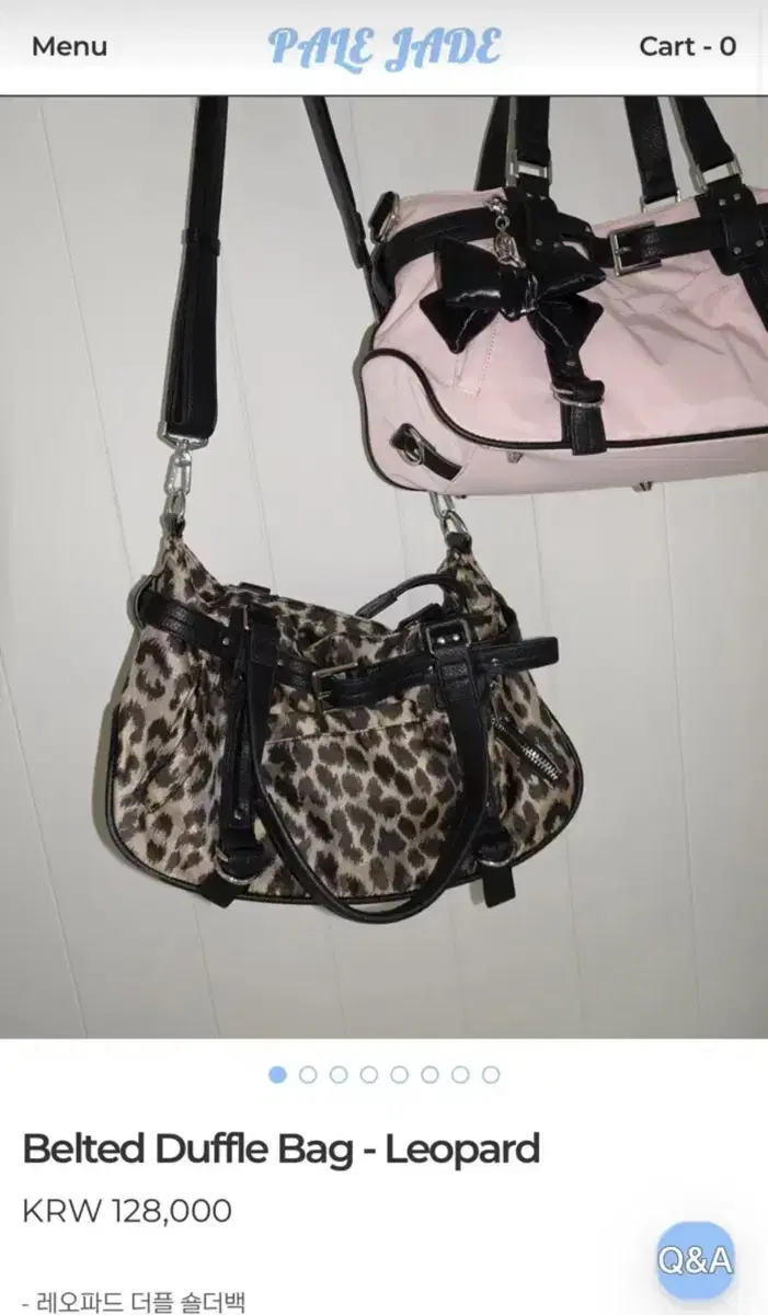 Pale Jade Leopard Duffel Bag