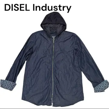 DISEL Industry 데님 셔츠 후드티