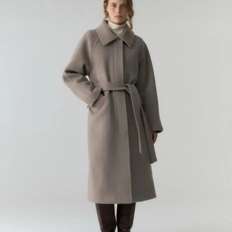 드파운드 발마칸코트  balmacaan coat - gray beige