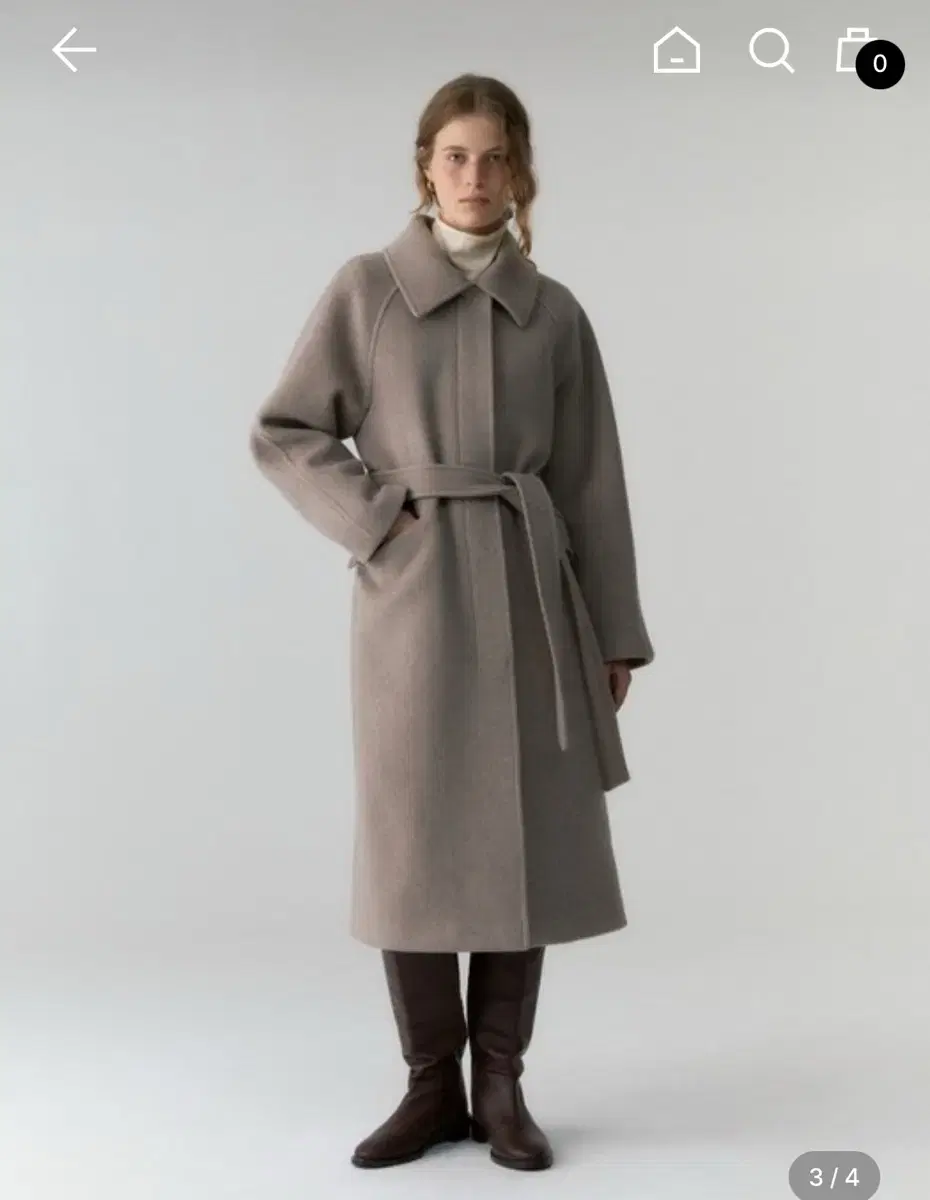 드파운드 발마칸코트  balmacaan coat - gray beige