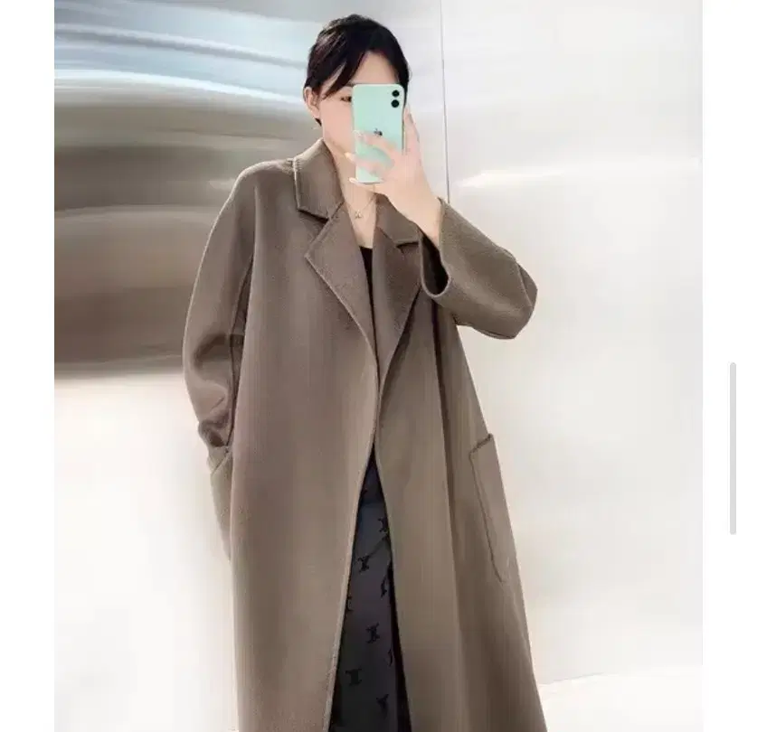 Luxurious, over-fit, handmade long coat