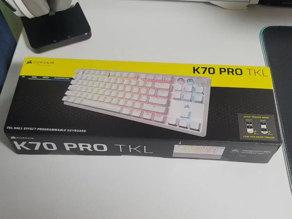 커세어 K70 PRO TKL MGX 래피드트리거 키보드 화이트