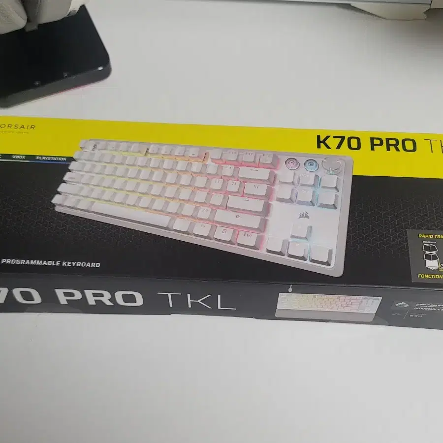 커세어 K70 PRO TKL MGX 래피드트리거 키보드 화이트