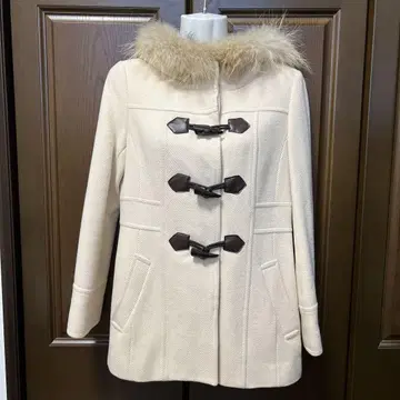 [루델루] 아이보리 퍼 더플 코트