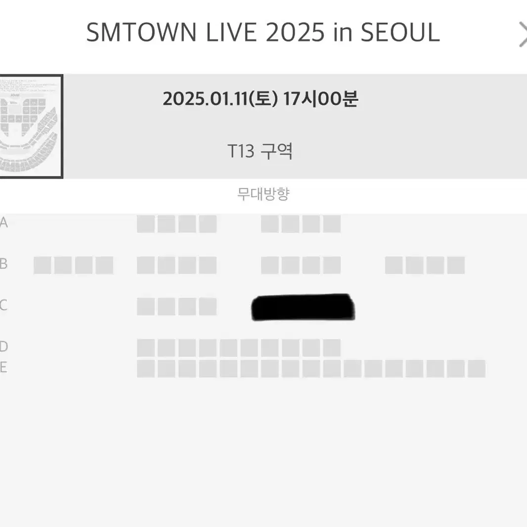 smtwon 슴콘 첫콘(11일) t13구역 c열 양도합니다!