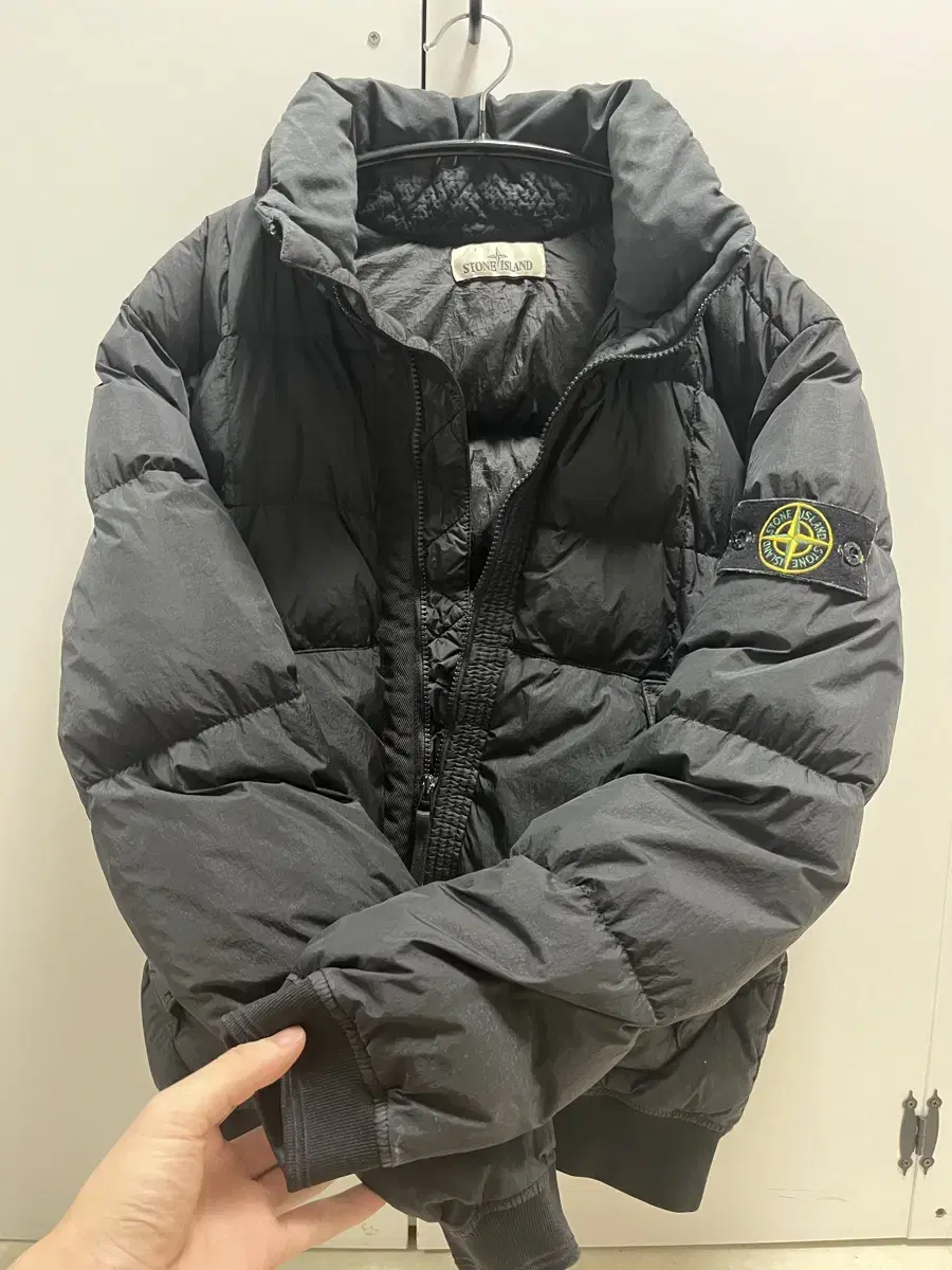 Stone Island Crinkle Wrap 18FW Non-Hooded Padded Black [s]