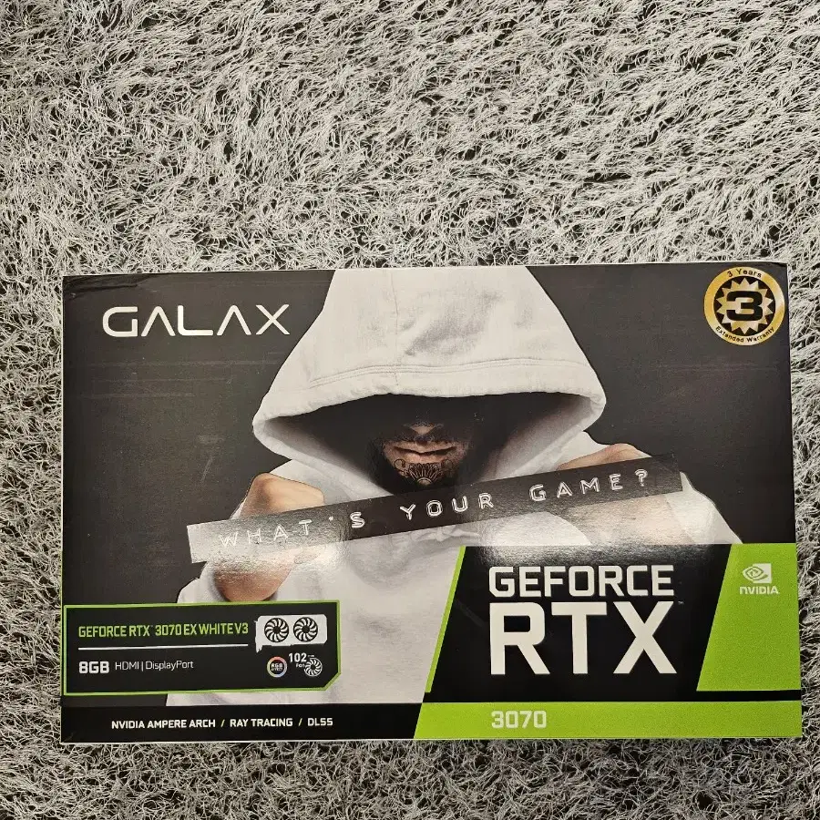 갤럭시 RTX3070 화이트 그래픽카드