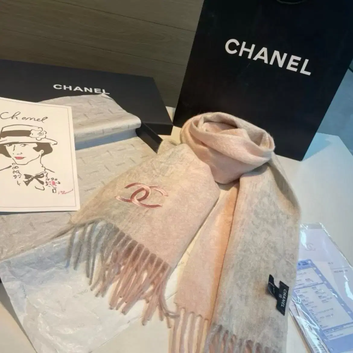 샤넬 CHANEL 캐시미어 목도리