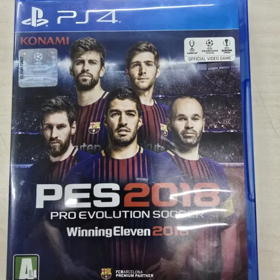 [PS4] 플스4 "PES2018 (위닝2018)" 판매합니다.