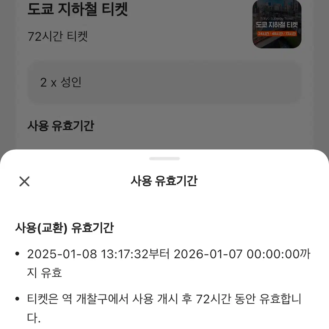 도쿄 메트로 패스 72시간권