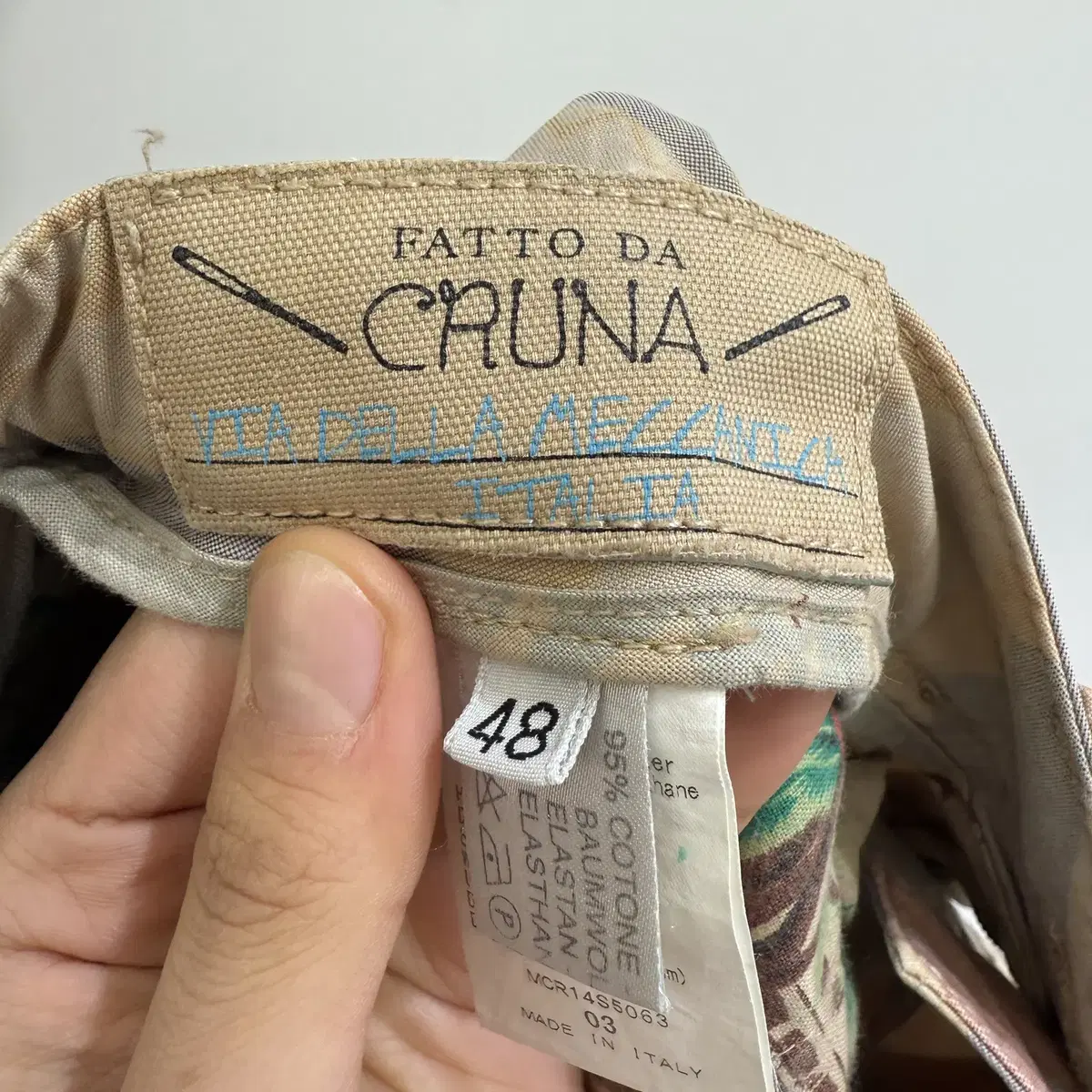 CRUNA 팬츠  (Made in Italy)