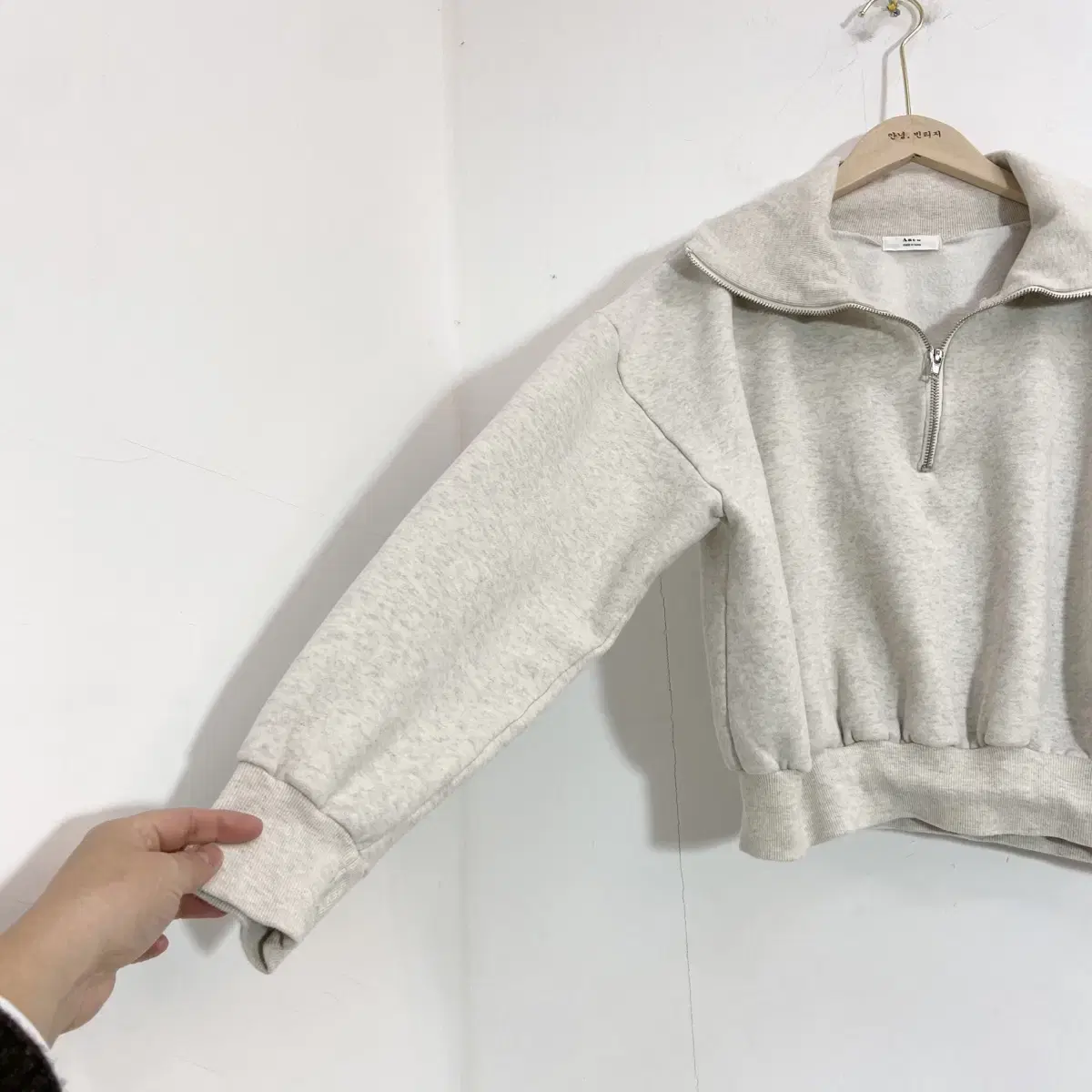 어뉴 기모 반집업 맨투맨 Anew Winter Long Sleeve