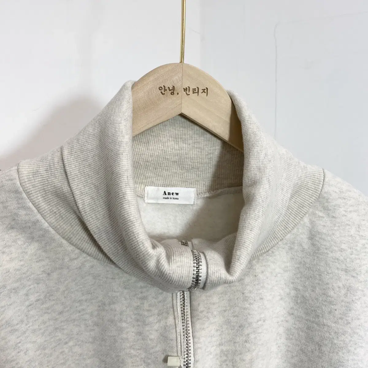 어뉴 기모 반집업 맨투맨 Anew Winter Long Sleeve