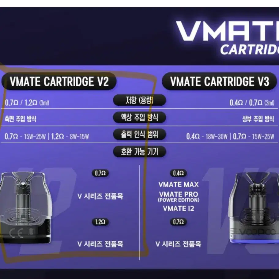 VOOPOO VMATE I2  CSV 부푸 (매트 블랙)