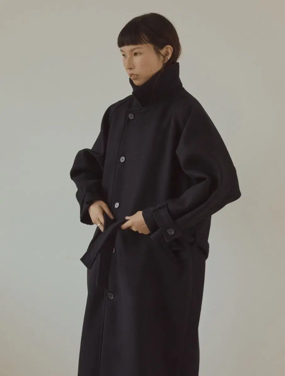 Kokyu High Neck Heavy Wool Coat High-neck coat