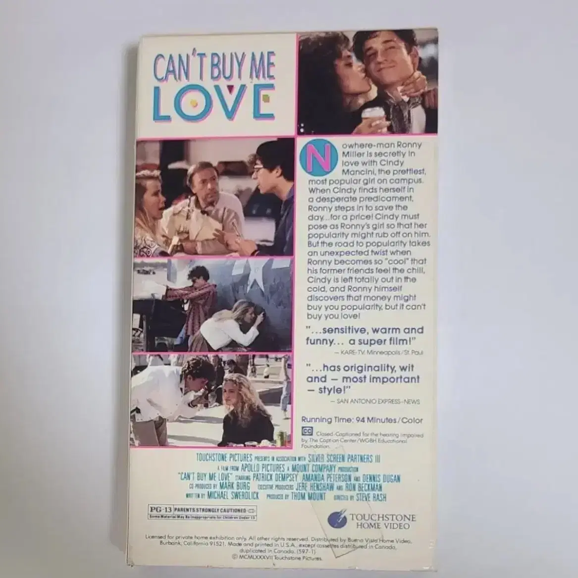 Can't Buy Me Love 미국 80년대 비디오테이프 VHS