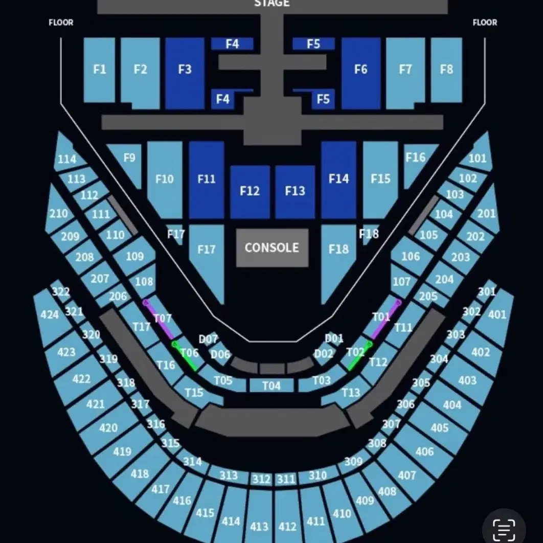 NCT127 콘서트 칠콘 양도 판매 106구역