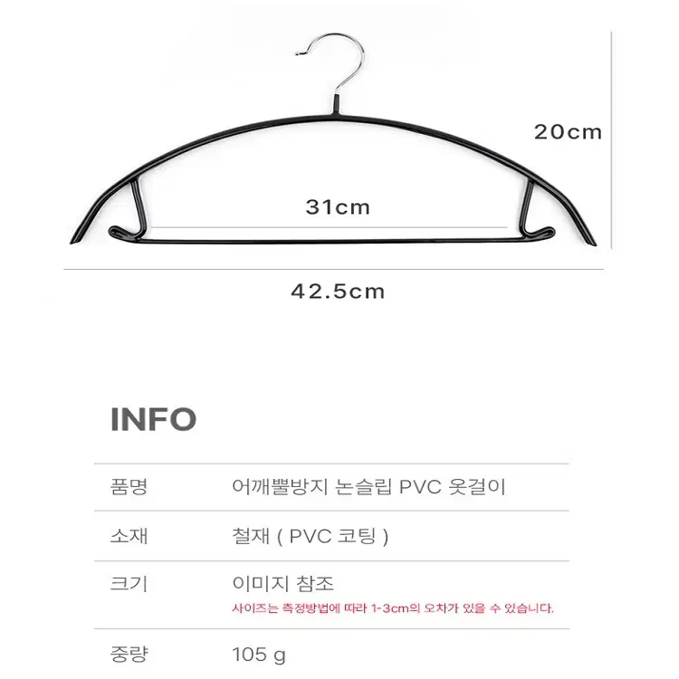 [무료배송]논슬립 어깨뿔방지 니트 라운드 슬림 옷걸이 10+10 /20개