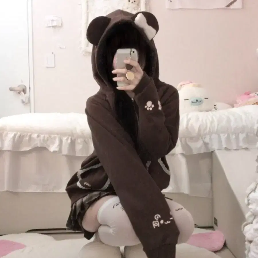 스너그 Baby Animal Hoodie Brown bear