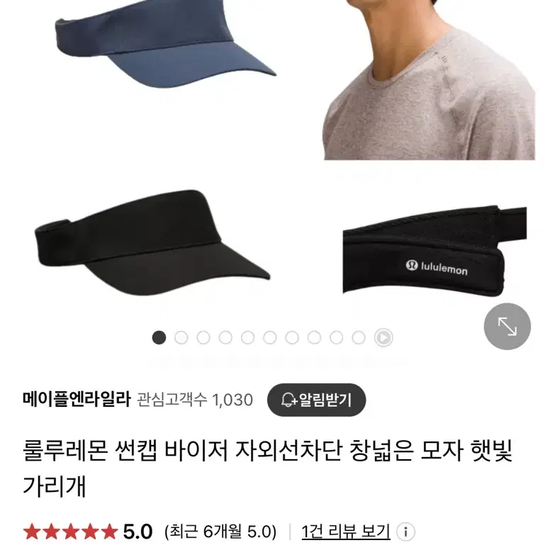 룰루레몬 썬캡 바이저 블랙 (남녀공용)