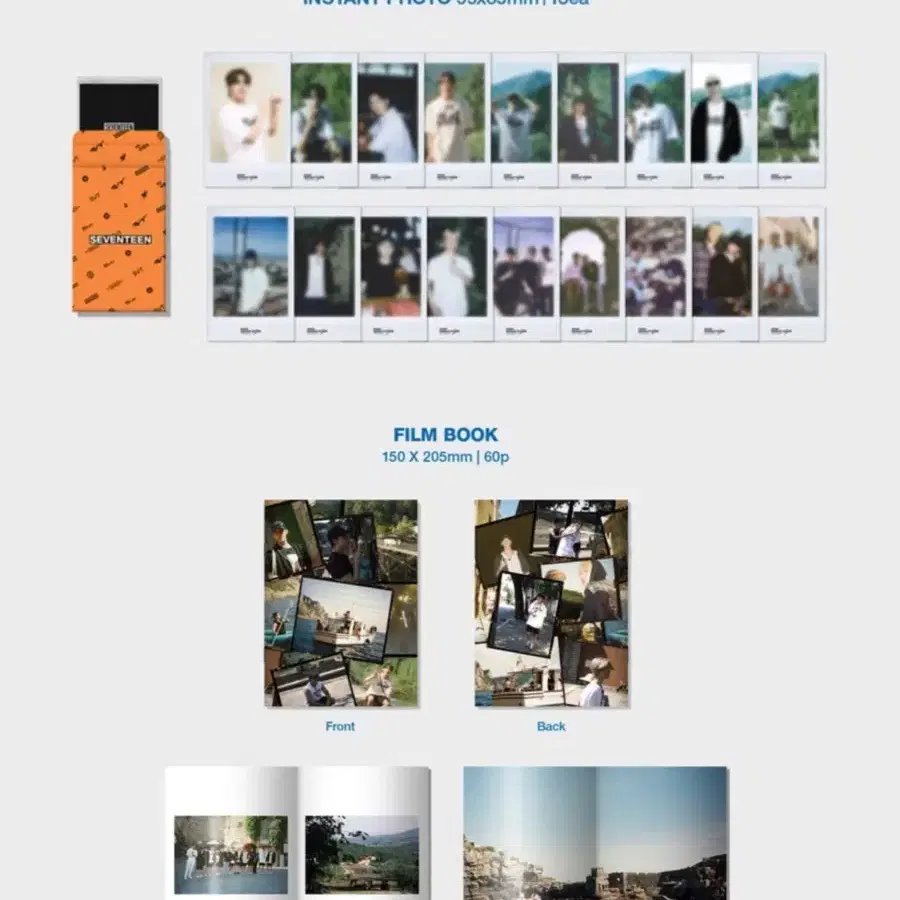 세븐틴 나나투어 필름북+인스턴트 포토(폴라로이드)양도 ㅅㅊㅇ포카포토북판매