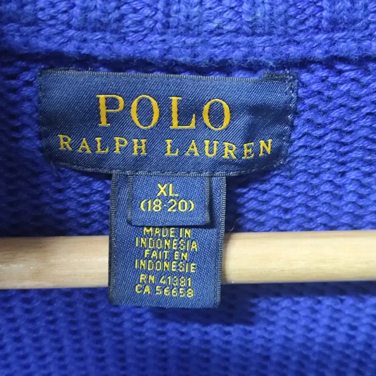 POLO by Ralph Lauren 코튼 니트 하프 집업 티