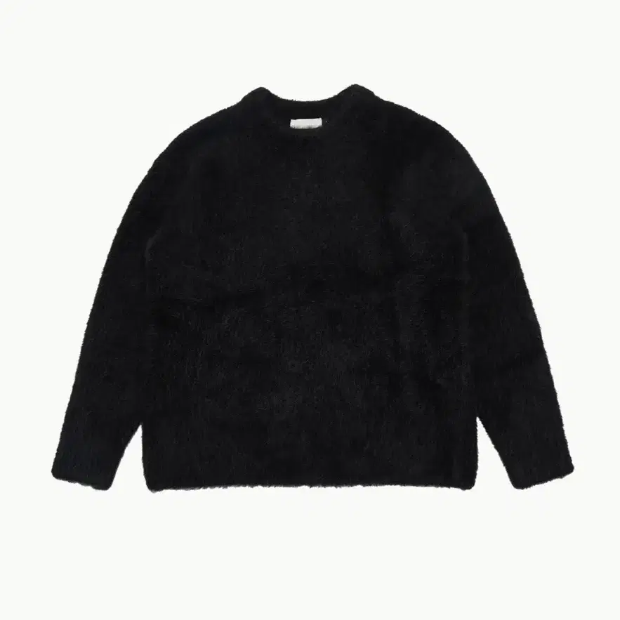 아모멘토 alpaca round neck pullover black