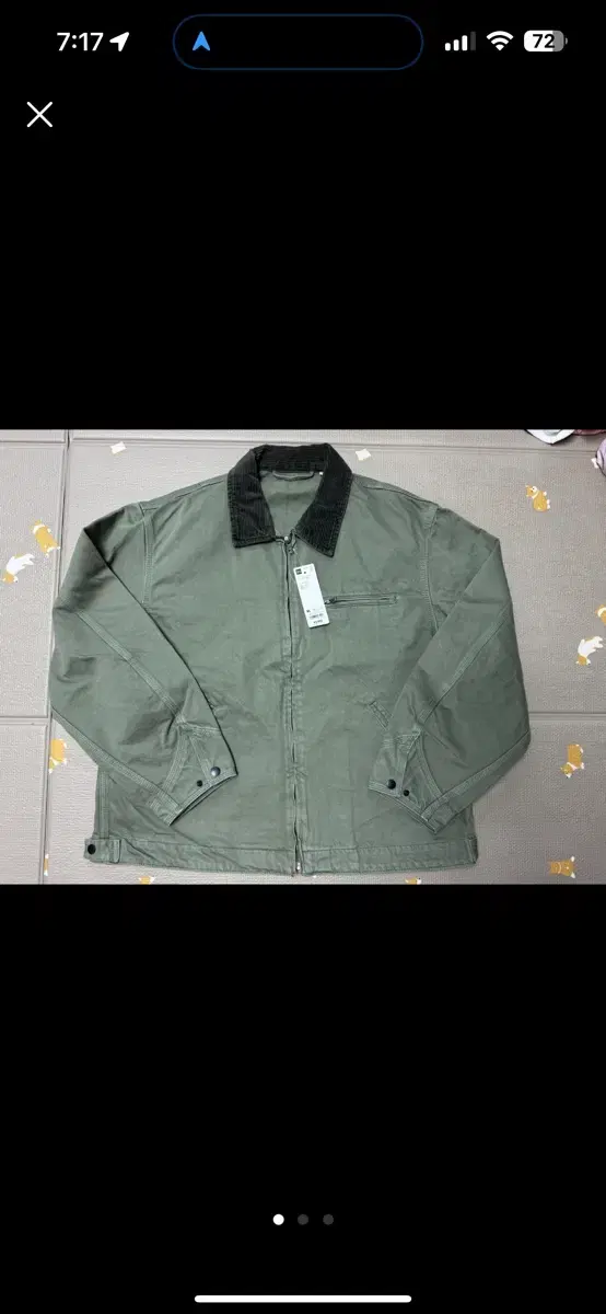 (새상품)GU 워크 재킷 XL 57 OLIVE