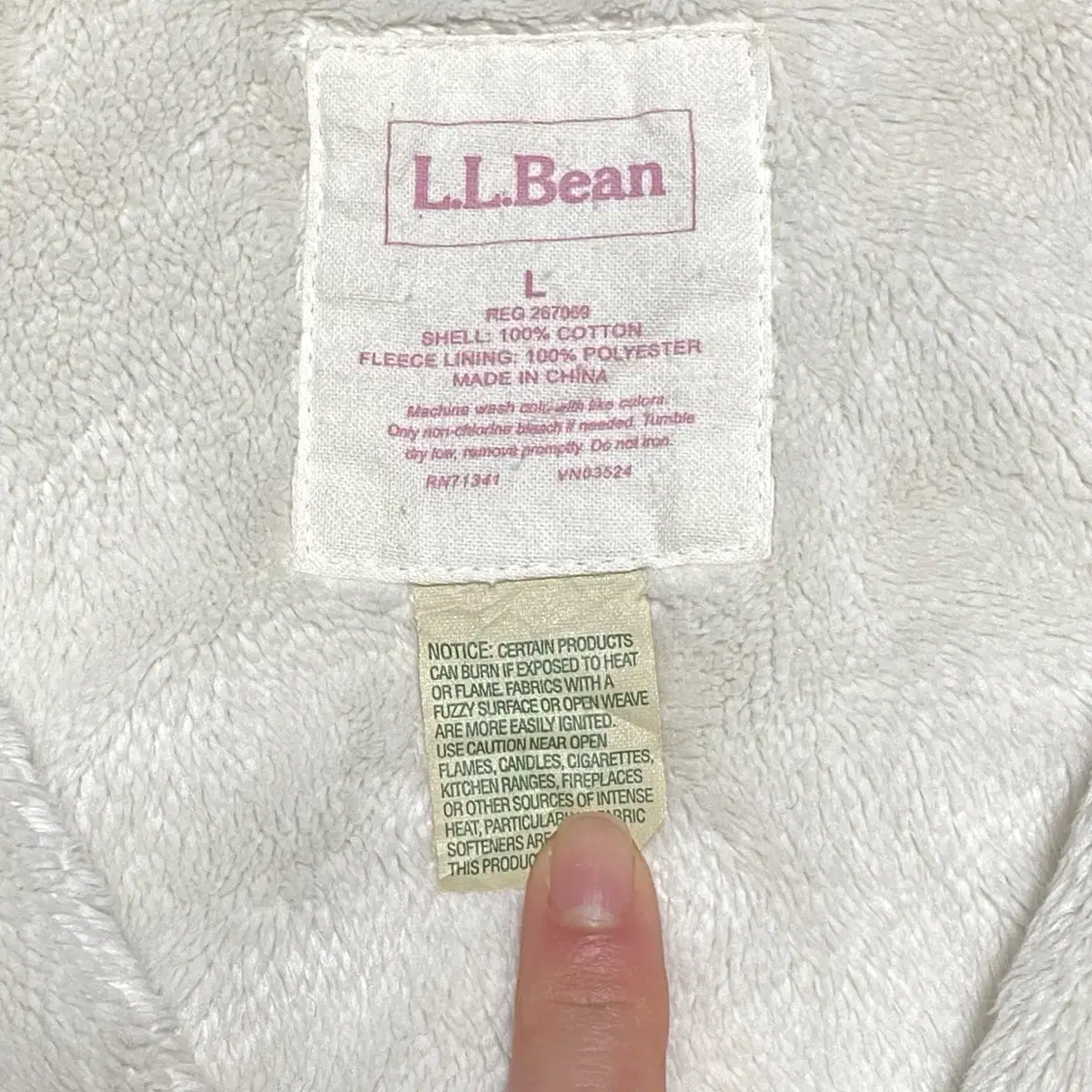 L.L Bean 기모 체크 셔츠