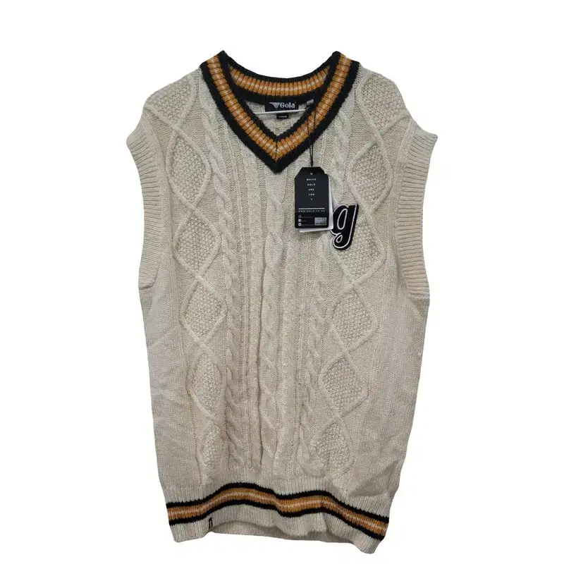 GOLA CLASSICS 베이지 니트 조끼 공용 LARGE