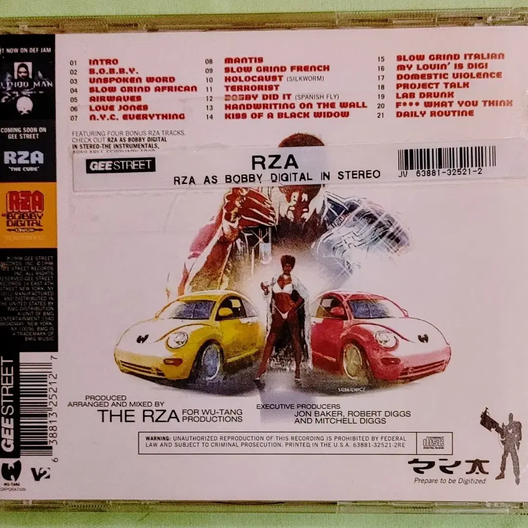 힙합 RZA as Bobby Digital CD 우탱