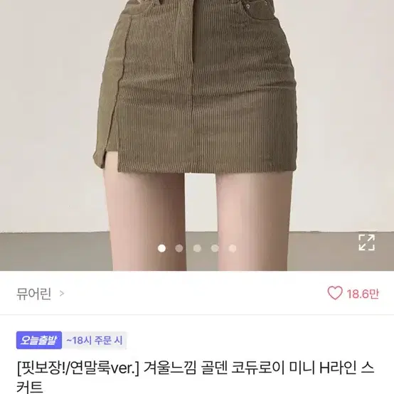 골덴 코듀로이 미니스커트 H라인