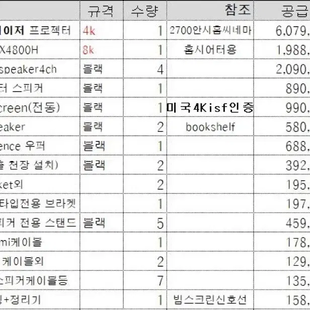 앱손 4k 프로젝터, 돌비 애트모스 홈씨어터 장비 판매합니다!