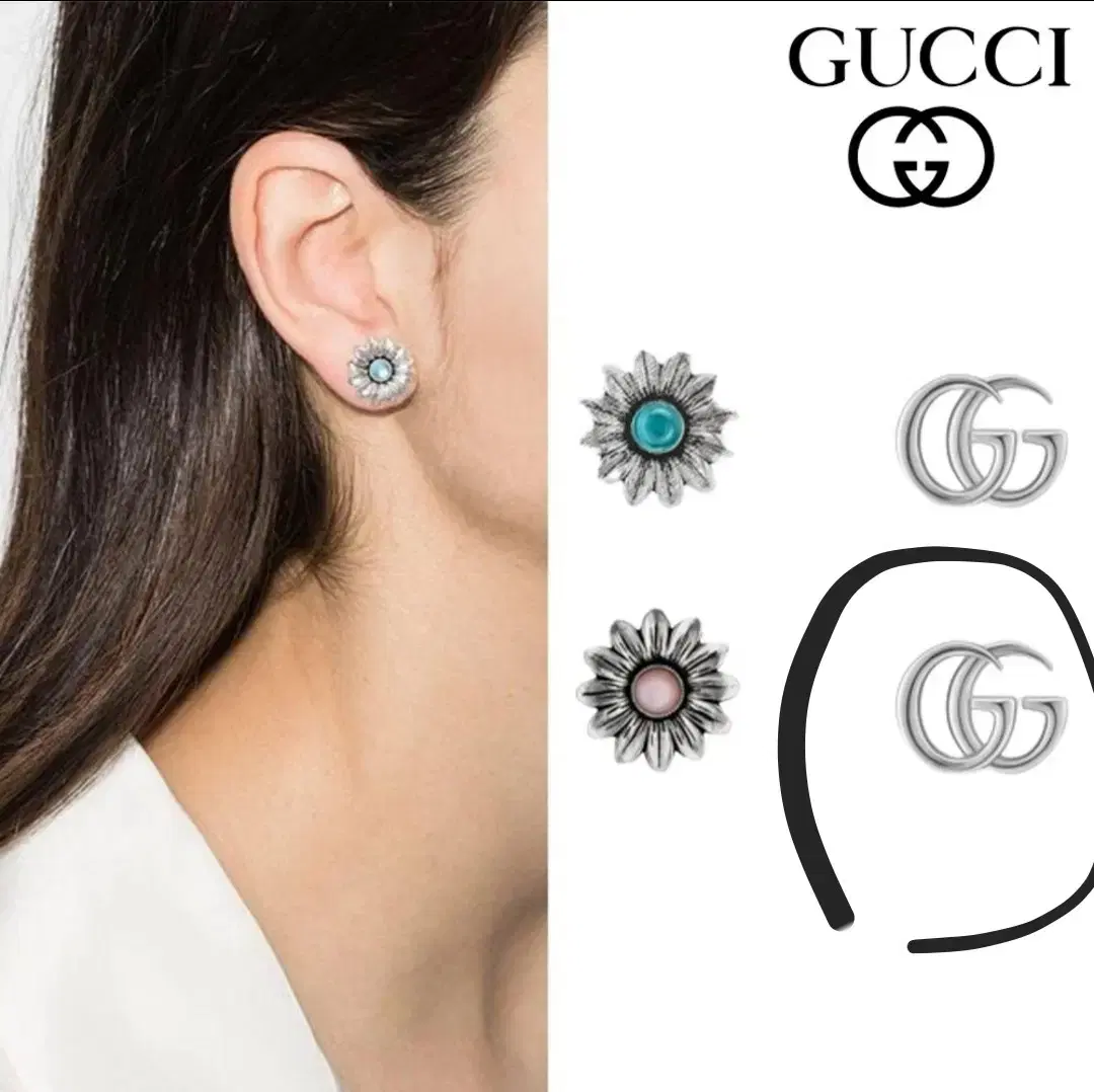 Selling one Gucci earring (double g)